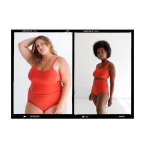 Arq Cropped Tank and Full Coverage Bra in Cadmium